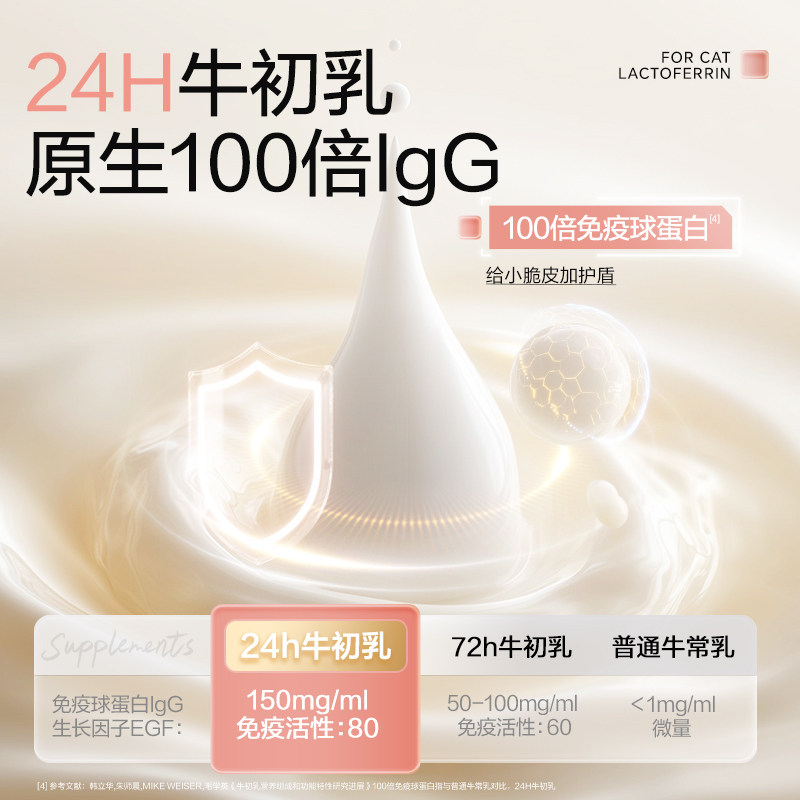 【新品】卫仕乳铁蛋白猫咪专用0乳糖狗狗幼猫犬宠物鼻支增强免疫,淘宝优惠券,粉丝福利购,淘宝优惠卷