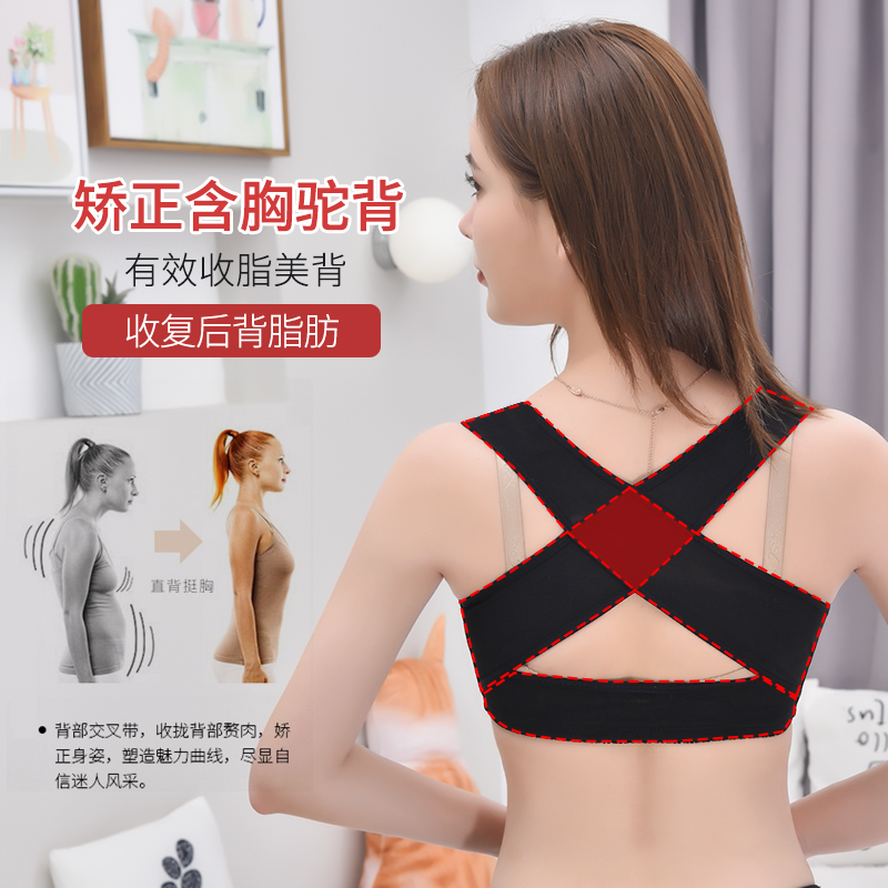 薄款胸托无钢圈副乳上托聚拢内衣防外扩下垂胸型驼背女托胸矫正带 - 图1