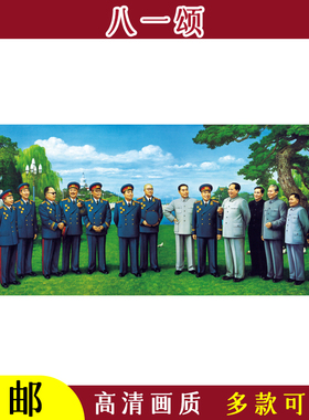 八一颂带框装饰画客厅办公单位画