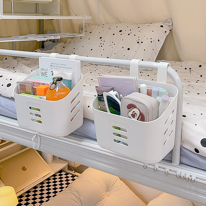 大学宿舍上铺神器床边挂篮床头置物架学生床上必备好物挂式收纳盒 - 图2