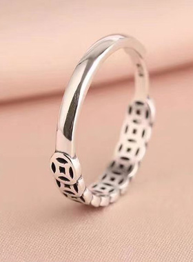 新款复古戒指女开口转运指树脂环