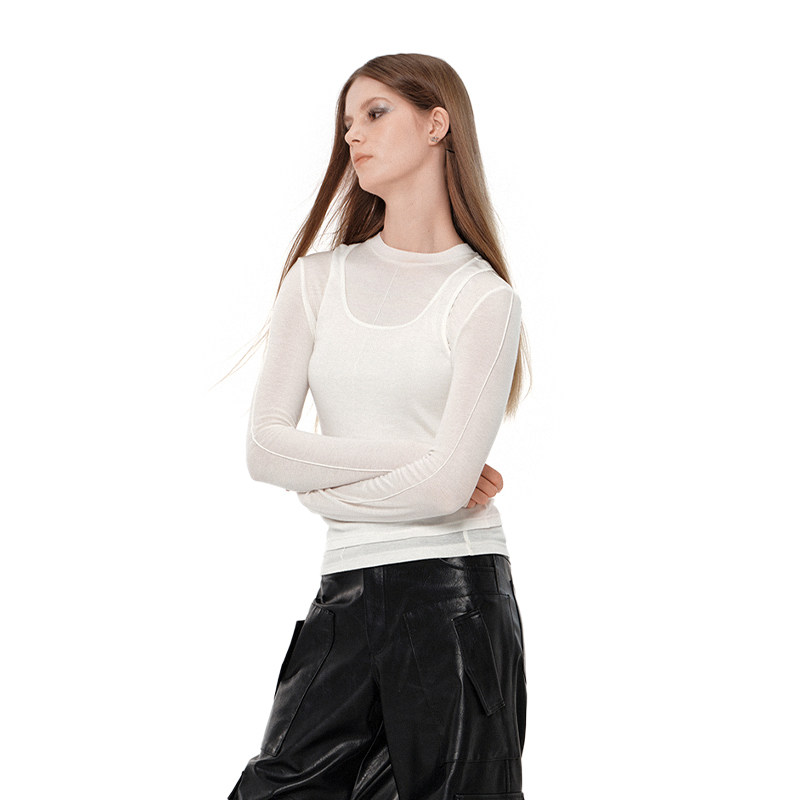 【真两件套】莱赛尔羊毛打底衫长袖