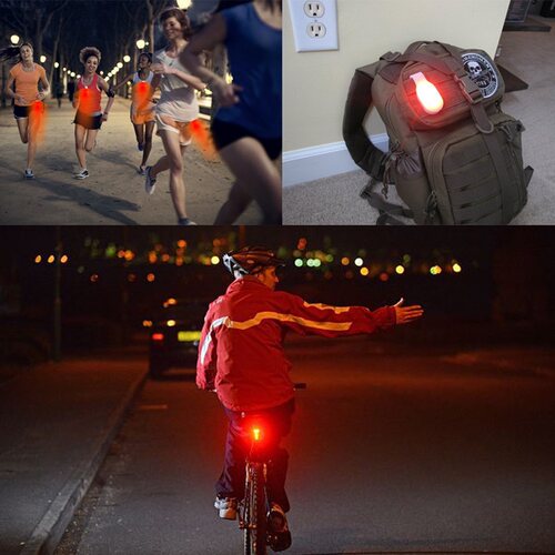跑步夜跑灯保安巡逻执勤安全信号灯学生书包发光警示灯夜间闪光灯 - 图2