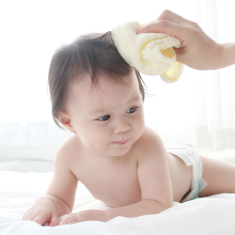 最生活婴儿浴巾洗澡宝宝方巾小毛巾新生儿A类纯棉纱布超软吸水