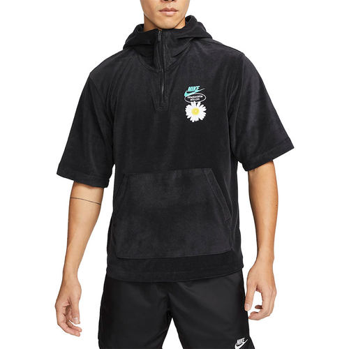 Nike/耐克正品男子复古柔软毛巾布短袖运动连帽衫 DM5063-010 - 图3