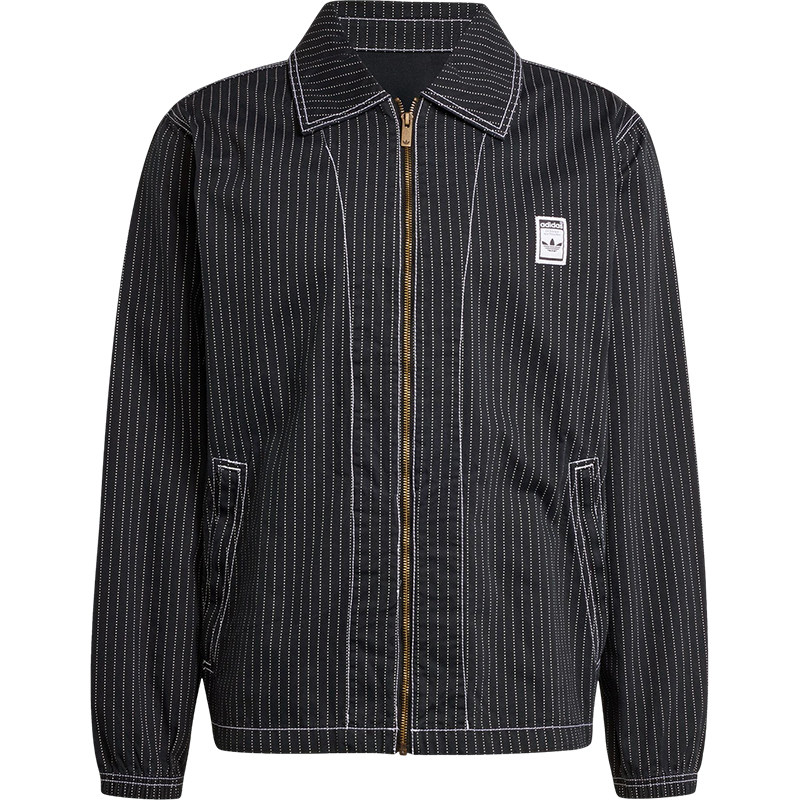 Adidas/阿迪达斯正品新款男士经典复古翻领条纹夹克外套JP4485,淘宝优惠券,粉丝福利购,淘宝优惠卷