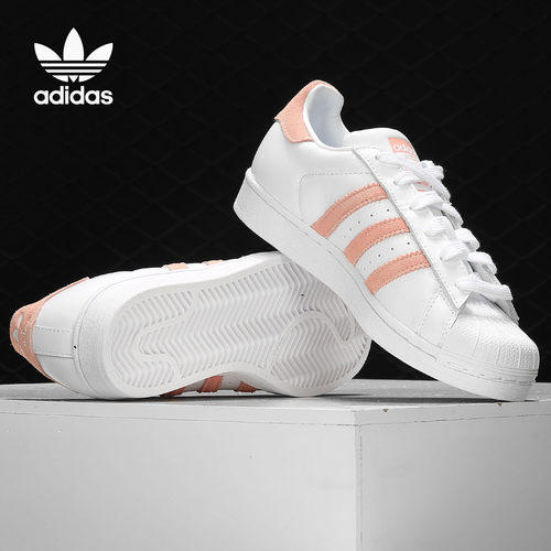 Adidas/阿迪达斯正品三叶草19冬季新品女子贝壳头休闲板鞋EF9249 - 图0