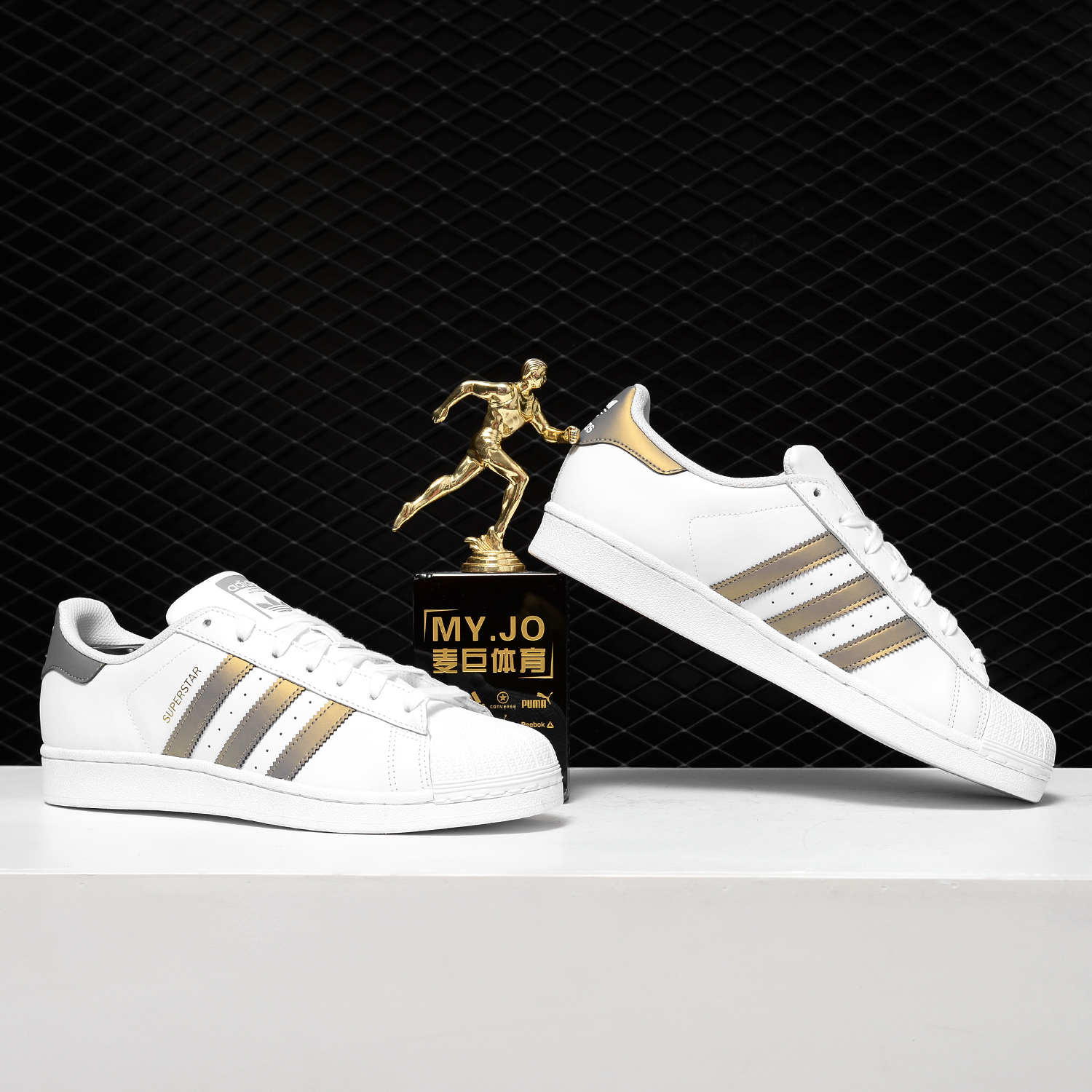 Adidas/阿迪达斯正品 SUPERSTAR 三叶草 男女休闲运动板鞋D98001 - 图2