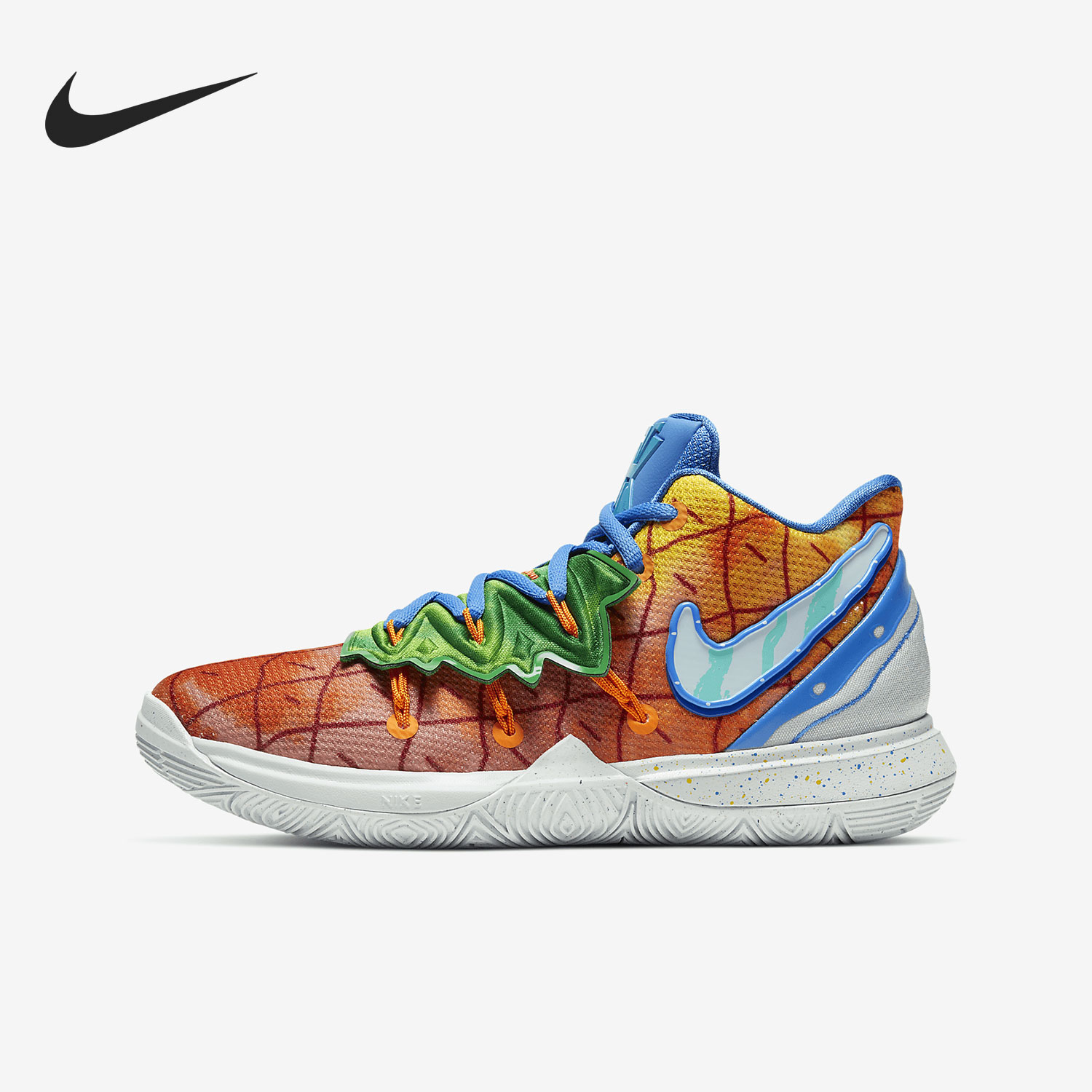 Nike/耐克正品Kyrie5 x欧文5菠萝屋海绵宝宝大童篮球鞋CJ7227-800 - 图0
