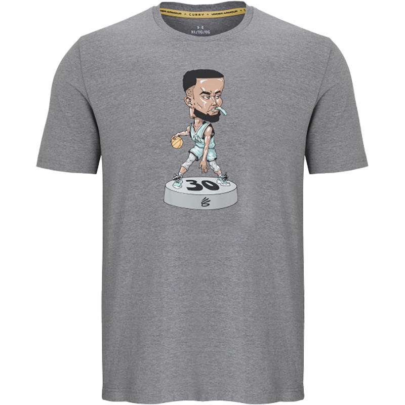 UA/安德玛正品BASKETBALL男子宽松透气运动短袖T恤1379859-035 - 图3