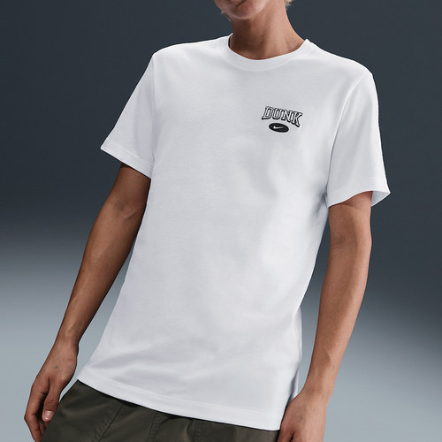 Nike/耐克正品2025男士针织刺绣字母透气经典运动短袖HJ0773-100 - 图1