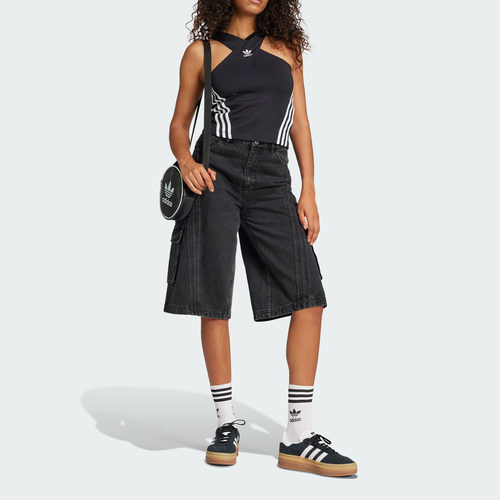 Adidas/阿迪达斯官方正品三叶草女士修身交叉肩带无袖背心JM9258 - 图2