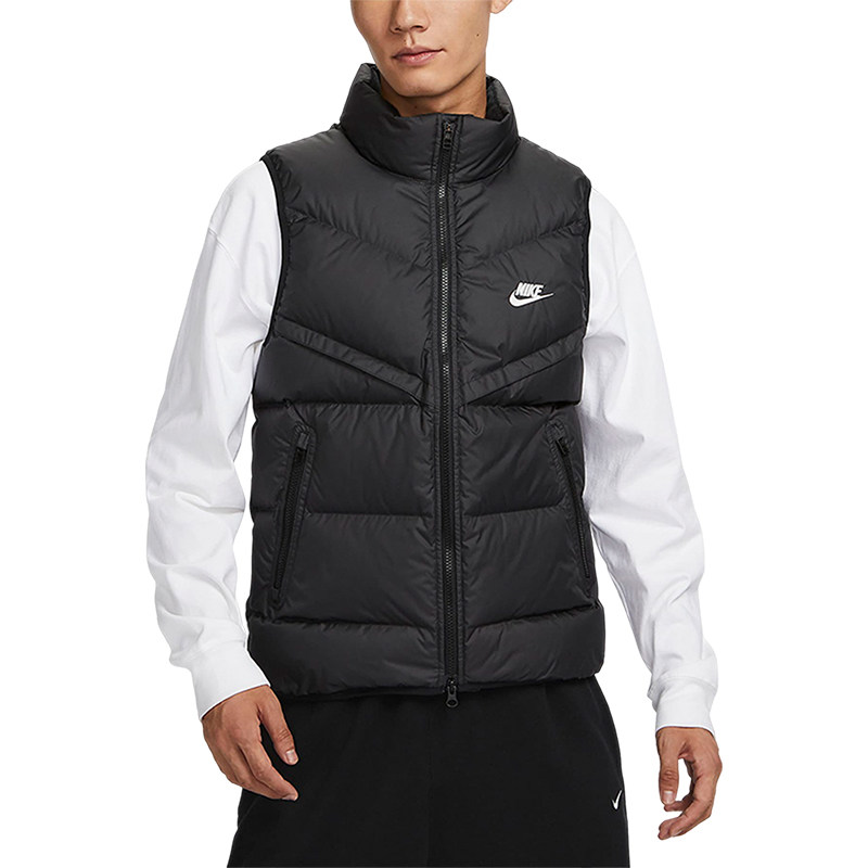 Nike/耐克正品2024冬款男士经典保暖运动立领羽绒马甲FB8184-010,淘宝优惠券,粉丝福利购,淘宝优惠卷