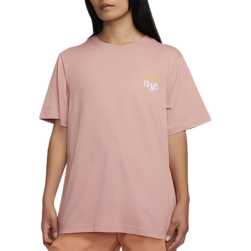 Nike/耐克正品夏季款女士运动针织透气印花休闲短袖FD2550-618 - 图3