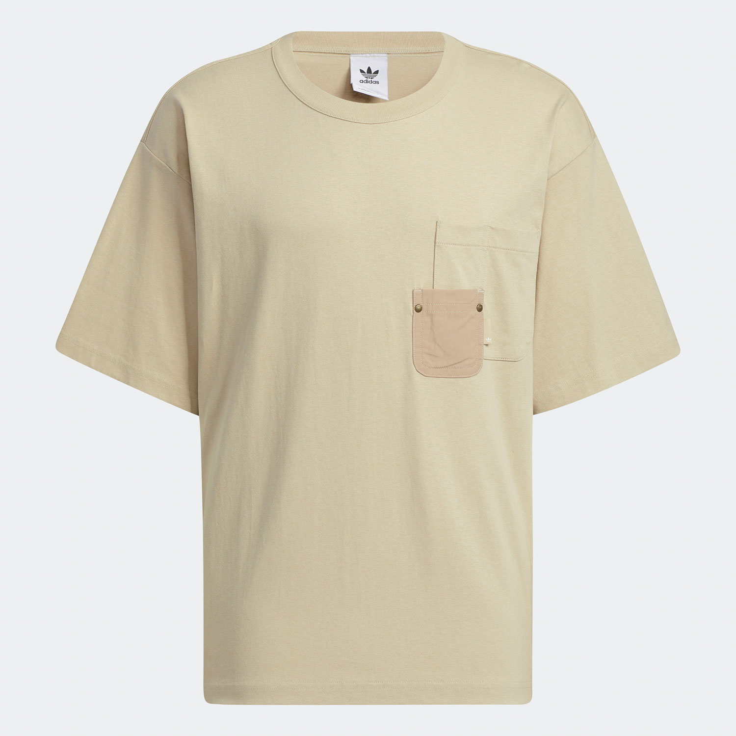 Adidas/阿迪达斯正品夏三叶草男子口袋休闲运动短袖T恤HM7991 - 图0