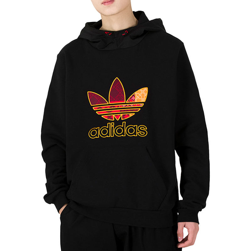 Adidas/阿迪达斯正品三叶草时尚新款男子运动保暖连帽卫衣 HD0319 - 图3