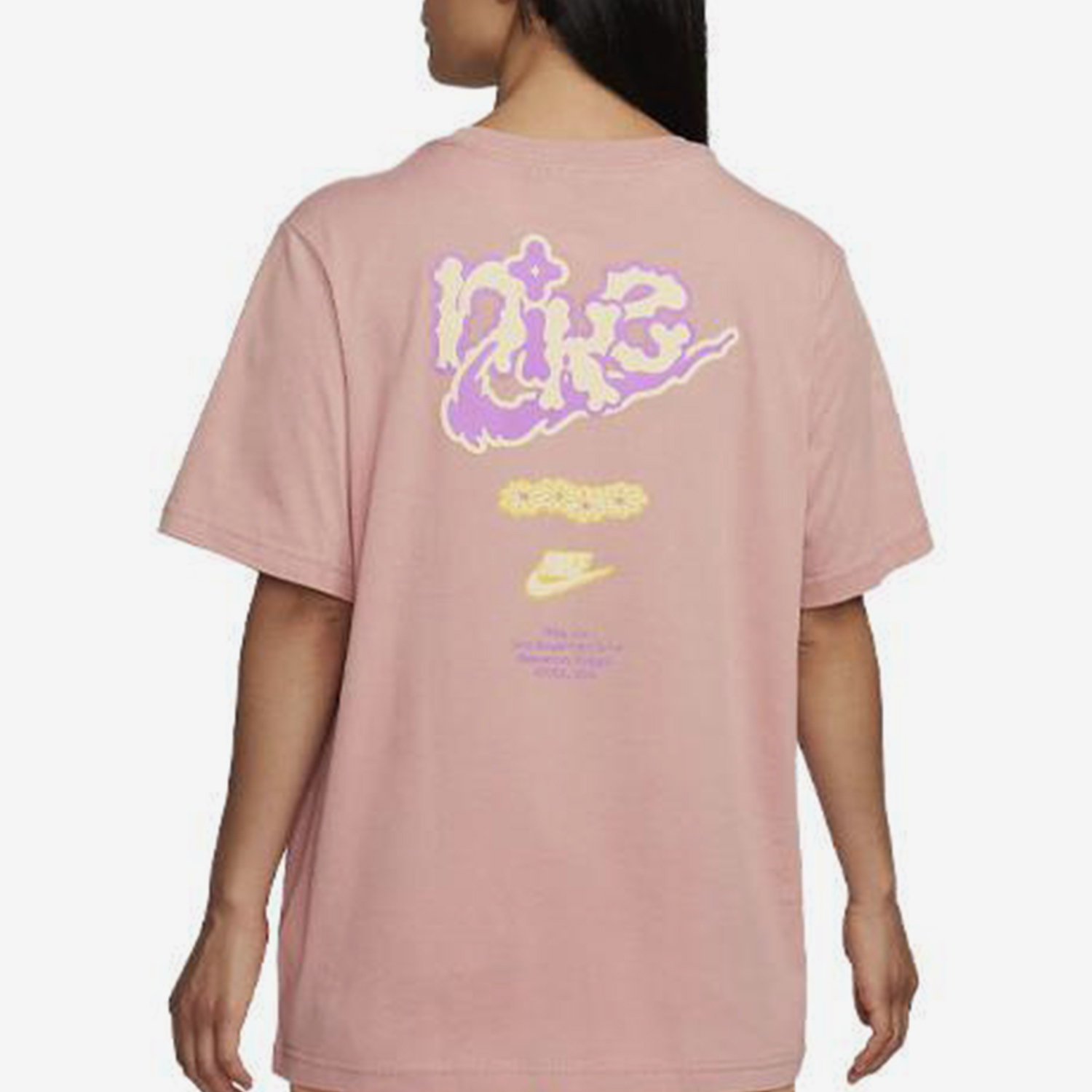 Nike/耐克正品夏季款女士运动针织透气印花休闲短袖FD2550-618 - 图0