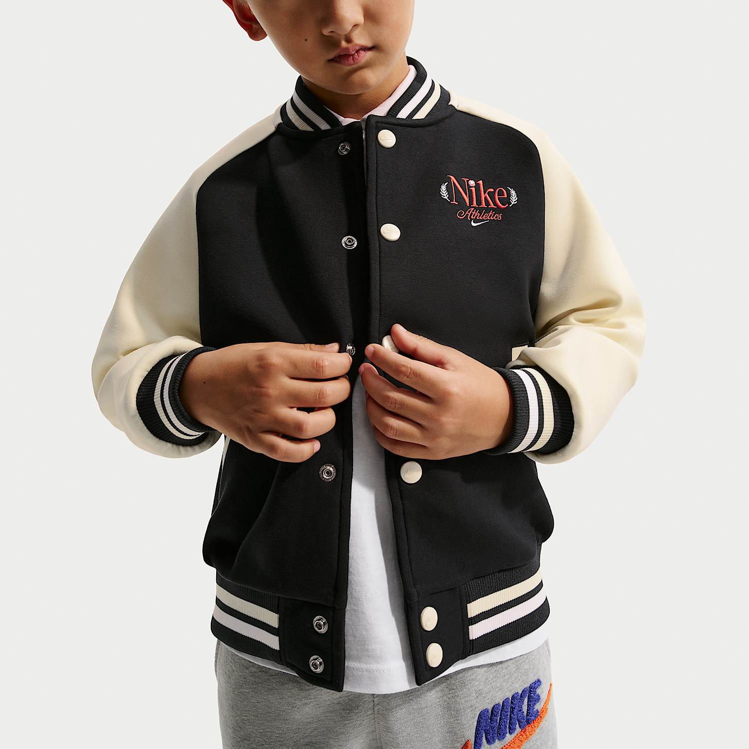 Nike/耐克正品2026春季款小童日常立领针织拼接外套IR8083-010,淘宝优惠券,粉丝福利购,淘宝优惠卷