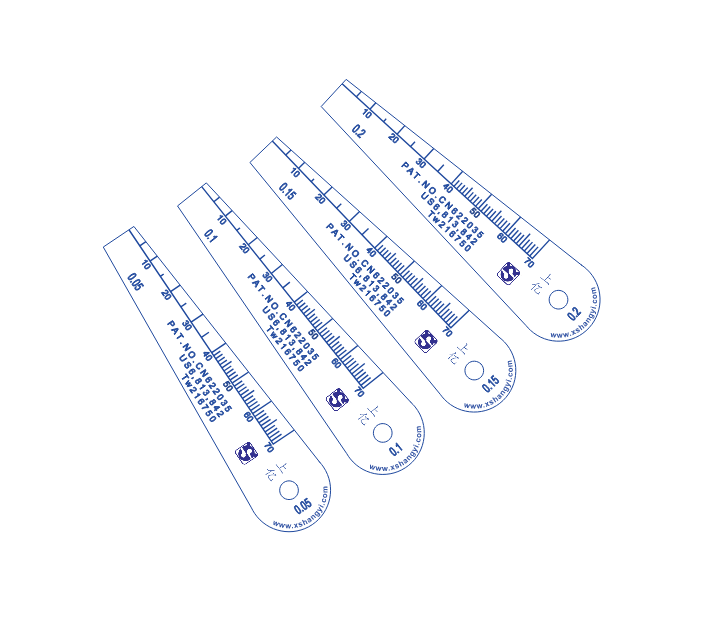 单片塑料塞尺台湾上亿622035款高精度滕亿厚薄规0.05 0.12 0.2 - 图3