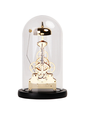 欧式轻奢样板间间床头柜展厅金属时钟摆件客厅电视柜装饰品道具