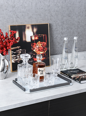 红色样板间厨房组合饰品摆件橱柜窗台餐厅柜花艺吧台阳台酒醒酒器