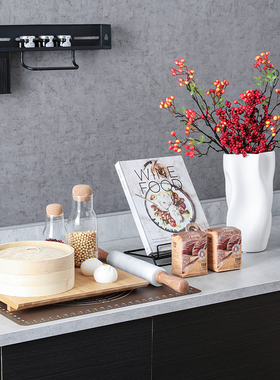 餐厅厨房厨房摆件道具装饰新中式