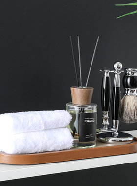酒店样板房卫生间摆件装饰品小托盘组合香薰剃须刀浴室柜侘寂风