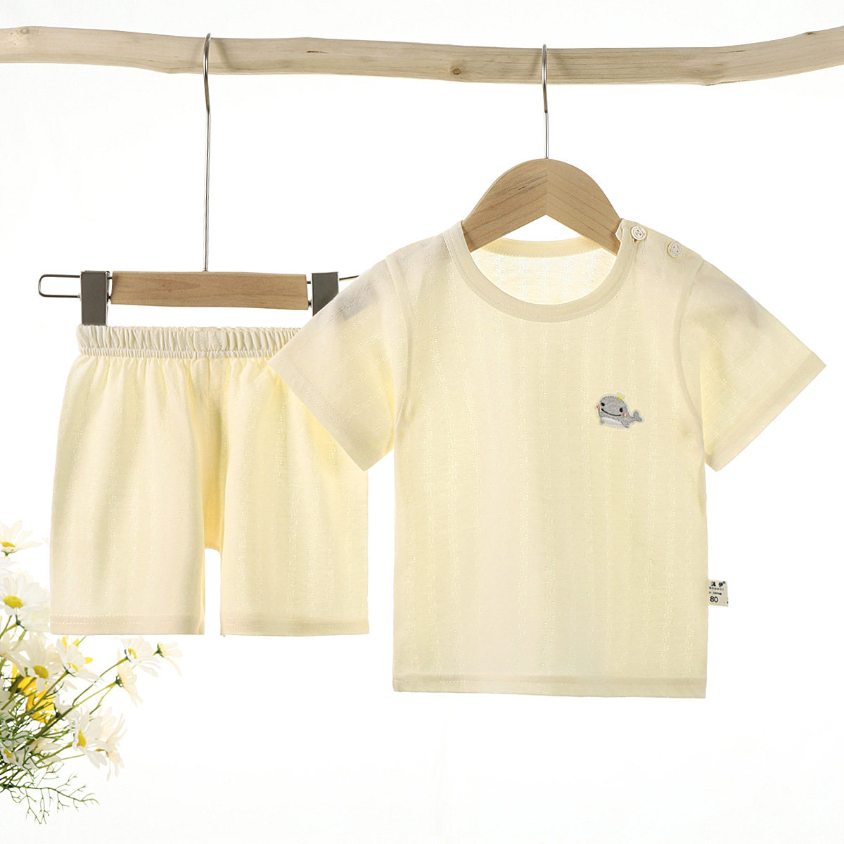宝宝纯棉短袖套装中小童全棉t恤短裤两件套男女儿童半袖套装童装,淘宝优惠券,粉丝福利购,淘宝优惠卷
