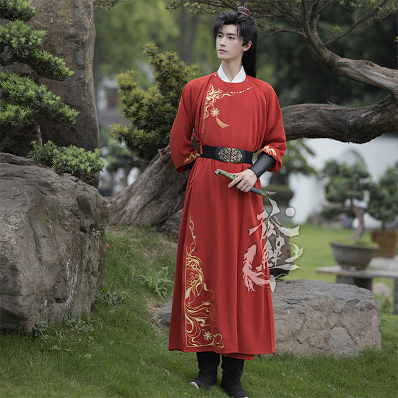 孤鲤原创【绪风】汉服男女圆领袍帅气酷飒侠客日常套装仙古装绣花,淘宝优惠券,粉丝福利购,淘宝优惠卷