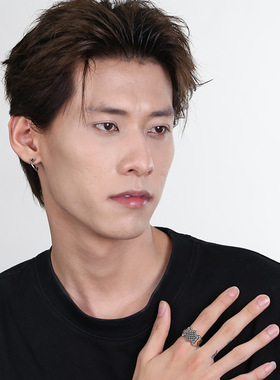 新款印弟安图腾菱形格纹开口戒复