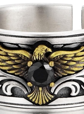 新款老鹰戒指潮个性复古单身小众