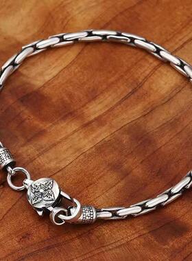 新款个性六字真言金刚杵麻绳手链