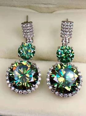 新款超闪锆石五彩缤纷11mm切工吊