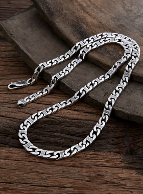 新款回纹牛仔链个性复古风男士朋