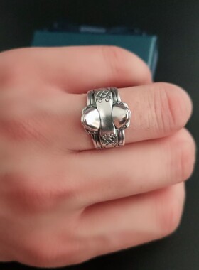 新款复古马鞍戒民族风霸气十足男