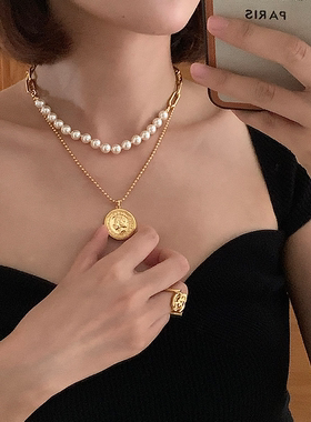 复古多戴永恒珍珠项链
