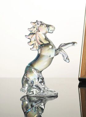 9Color Crystal Horse Statue Zodiac Horse Figurine Table Scul