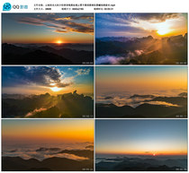 Cloud Sea Sunshine Sun New Years sunset evening Xia Xianjing Cloud fog early morning Chaoyang Chenxi video material