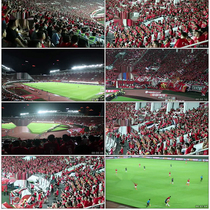 Football match Evergrandiums football fans cheer football pitch atmosphere atmosphere Guangzhou video material
