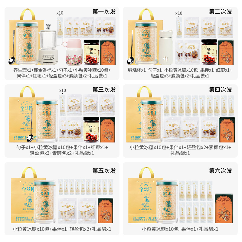 【按月发货】金丝耳有机富硒银耳60g半年套餐干货银耳羹冲泡即食