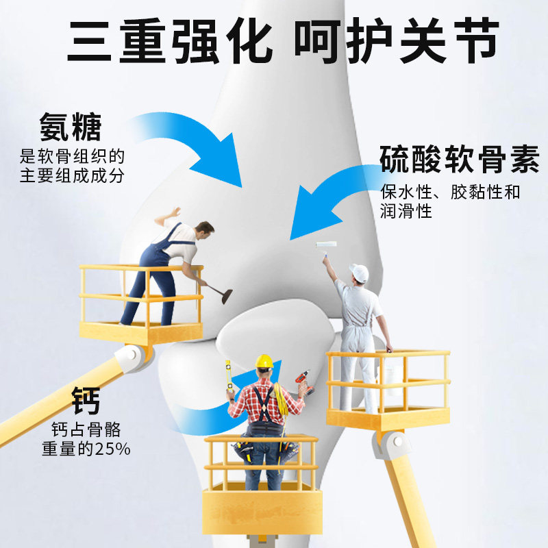 珍迪牌软骨素加补钙中老年人钙片 珍迪保健品氨糖软骨素/骨胶原