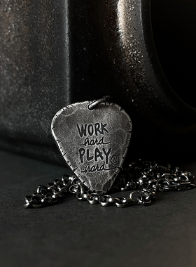 S999纯银O字链战损吊坠定制手工