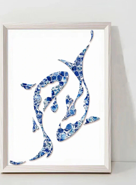 青花瓷盖碗三才盖杯迷你装饰店铺奶茶店装修风格