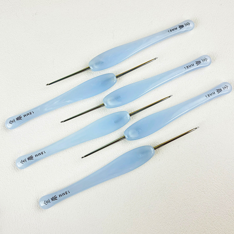 金岚钩针树脂蓝色月华绿色似玉配标准针头手工编织工具不锈钢勾针,淘宝优惠券,粉丝福利购,淘宝优惠卷