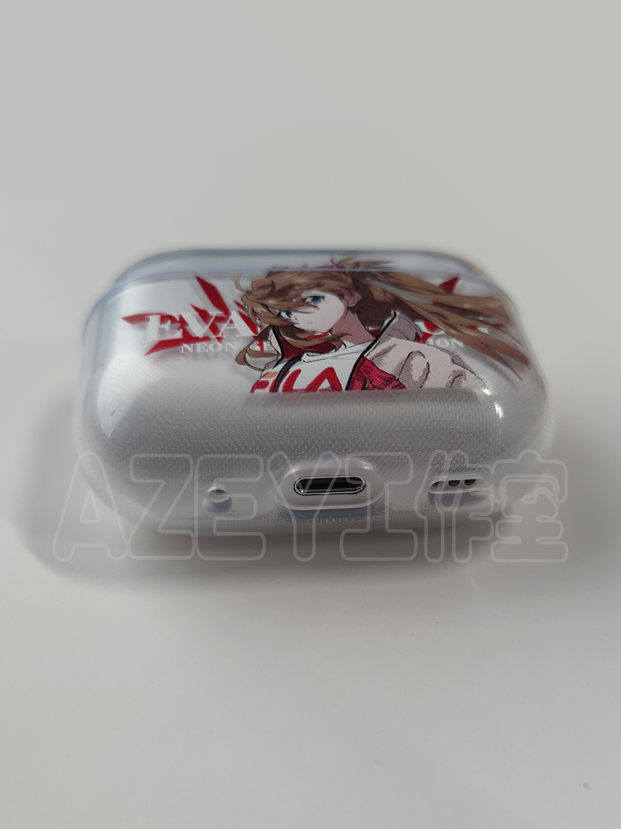 eva福音战士明日香周边创意适用Airpodspro3代无线耳机软壳保护套透明发光软耳机套Pro2防摔米山舞五代四代 - 图2