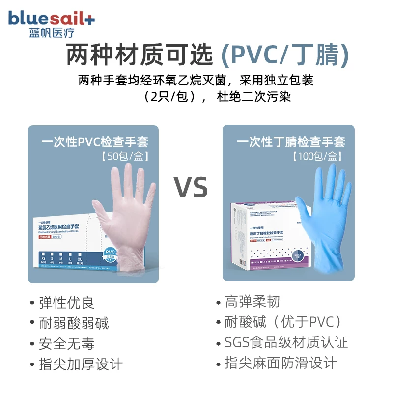 蓝帆医疗 Disposable gloves PVC, warm pack
