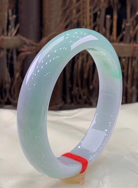 清仓随机天然缅甸老坑A货翡翠手镯女时尚冰糯种飘花浅阳绿色翡翠