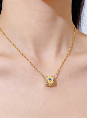 布吉拉提opera歌剧院意大利复古镶钻路路通小蛮腰项链锁骨链轻奢