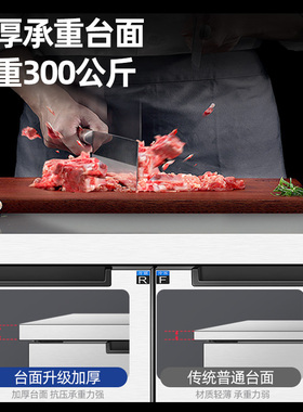 新飞厨房商用工作台冷藏冷冻柜