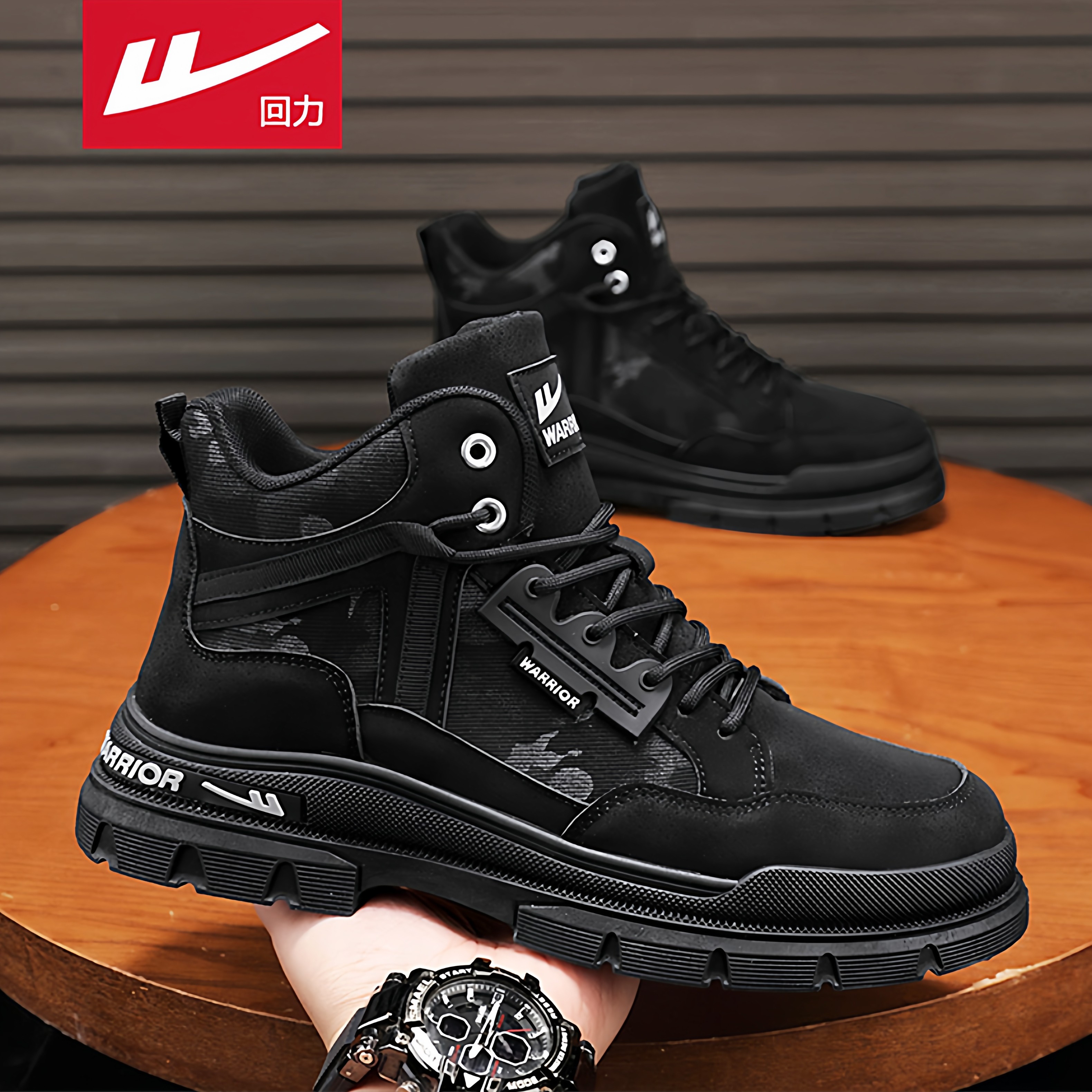 回力马丁靴男秋季高帮英伦风工装靴男士户外运动登山沙漠作战靴子,淘宝优惠券,粉丝福利购,淘宝优惠卷